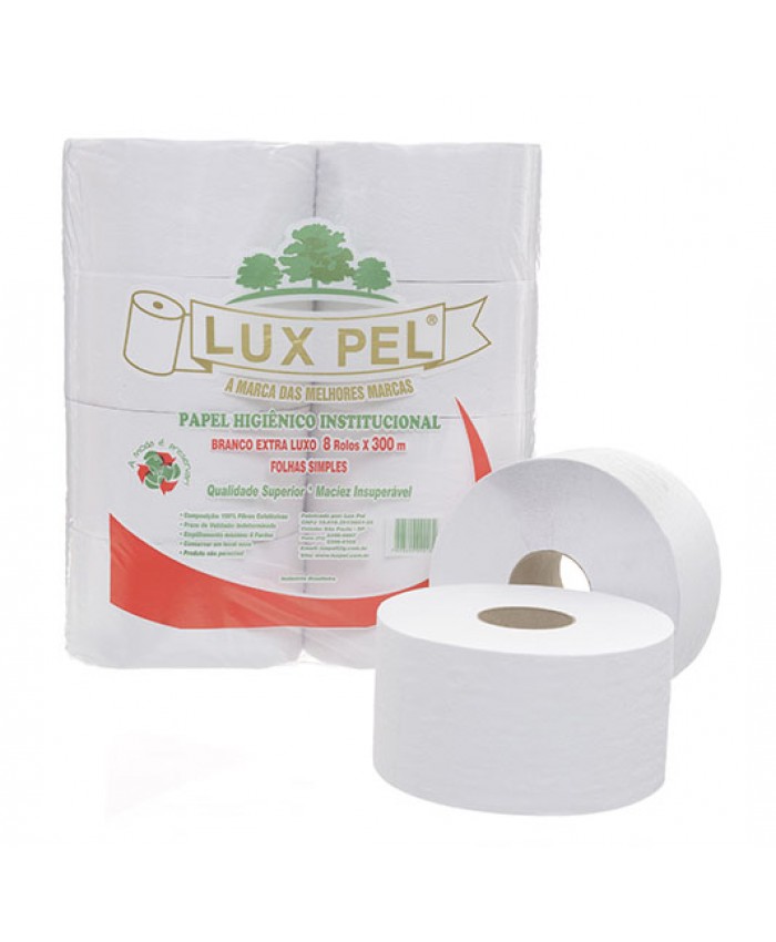 PAPEL HIG. F.SIMPLES EXTRA LUXO 8X300 LUXPEL